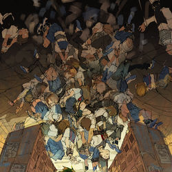 This is a pixiv picture whose title is この学校は傷害事件が多すぎる.