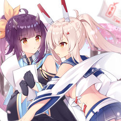 This is a pixiv picture whose title is 秘書艦の仕事をとりあう推しの絵.