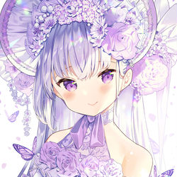 This is a pixiv picture whose title is violet.