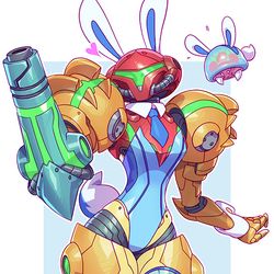 This is a pixiv picture whose title is Samus Bunny Suit.