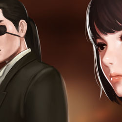This is a pixiv picture whose title is 真島 吾朗　龍が如く.