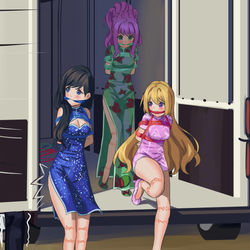 This is a pixiv picture whose title is damsel in distress.