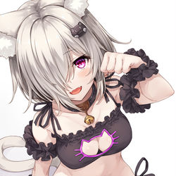 This is a pixiv picture whose title is ねこランジェリーくおんちゃん０２.