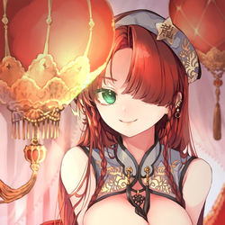 This is a pixiv picture whose title is めーりんちゃん🐉❤️.