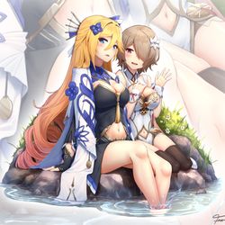 This is a pixiv picture whose title is 「～乱世の麗人～ デュランダル x リタ」.