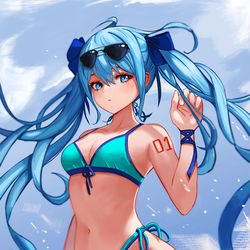 This is a pixiv picture whose title is 미쿠初音ミク.