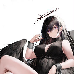 This is a pixiv picture whose title is 堕天使ちゃん.