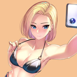 This is a pixiv picture whose title is 自撮りをする18号.