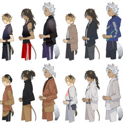 This is a pixiv picture whose title is サバナクロー×服.