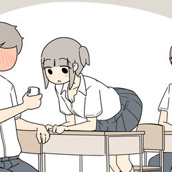 This is a pixiv picture whose title is 前も後ろも無防備なJK.