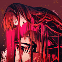 This is a pixiv picture whose title is 【魔王ノブぐだ♀】髪簾・入れ替わり漫画ほか.