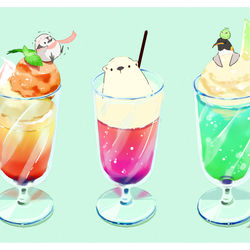 This is a pixiv picture whose title is ドリンクセット.