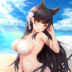 This is a pixiv picture whose title is 水着愛宕さん.