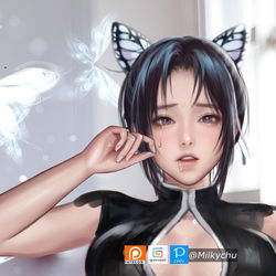 This is a pixiv picture whose title is 胡蝶しのぶ.