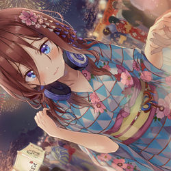 This is a pixiv picture whose title is 祭り 中野三玖.