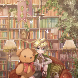 This is a pixiv picture whose title is 書斎.