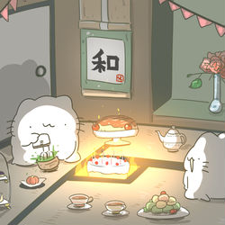 This is a pixiv picture whose title is お茶会.
