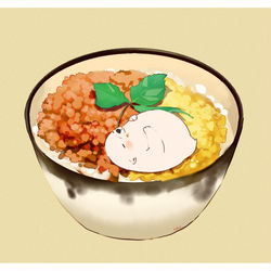 This is a pixiv picture whose title is 鶏そぼろ丼.