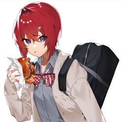 This is a pixiv picture whose title is バーガーJKンジュ.