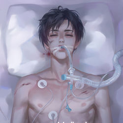 This is a pixiv picture whose title is 半死不活.