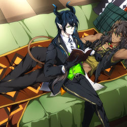 This is a pixiv picture whose title is 【レオマレ】一緒にお昼寝したい.
