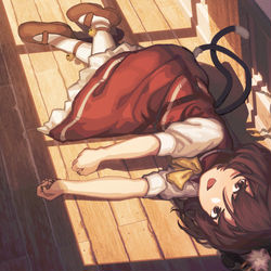 This is a pixiv picture whose title is 挡住走廊的猫.