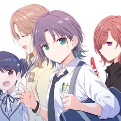 This is a pixiv picture whose title is 登校中.