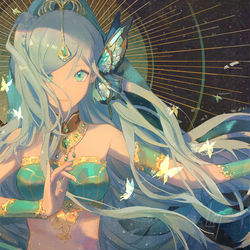 This is a pixiv picture whose title is 背井之神.