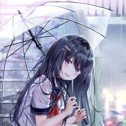 This is a pixiv picture whose title is 雨.
