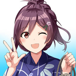 This is a pixiv picture whose title is ピース浴衣萩風/恐怖天城/誘いゴト[ワンドロ].