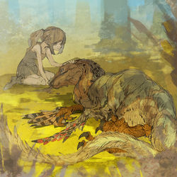 This is a pixiv picture whose title is 遭遇.