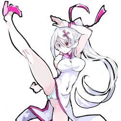 This is a pixiv picture whose title is アルビノちゃん.