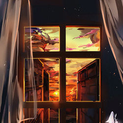 This is a pixiv picture whose title is 寧靜.
