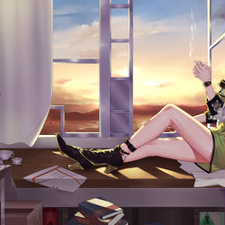 This is a pixiv picture whose title is 烦恼.