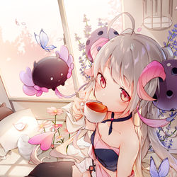 This is a pixiv picture whose title is 狸兮.