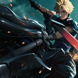 This is a pixiv picture whose title is FF7R.