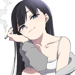 This is a pixiv picture whose title is 清楚髪ヤンキーお姉さん.