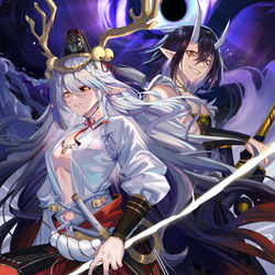 This is a pixiv picture whose title is 铃鹿御前.