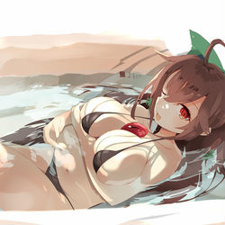 This is a pixiv picture whose title is お空入浴中.