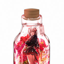 This is a pixiv picture whose title is W瓶.
