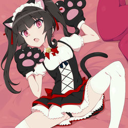 This is a pixiv picture whose title is 発情猫調ちゃん.