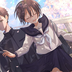 This is a pixiv picture whose title is 君と巡る季節.