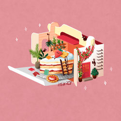 This is a pixiv picture whose title is ケーキボックスルーム.