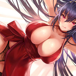 This is a pixiv picture whose title is 大鳳ちゃんに押し倒される.