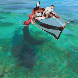 This is a pixiv picture whose title is Curious Mermaid.