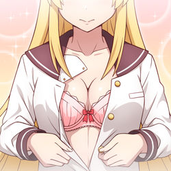 This is a pixiv picture whose title is 飲むと透明になれる薬.