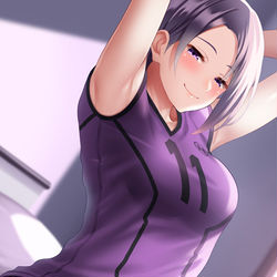 This is a pixiv picture whose title is 紫バレー部シリーズ5.
