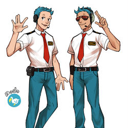 This is a pixiv picture whose title is あつ森擬人化.