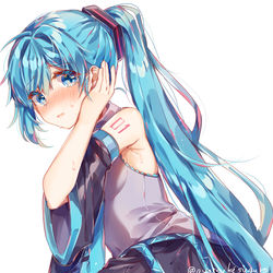 This is a pixiv picture whose title is ポニテミク.