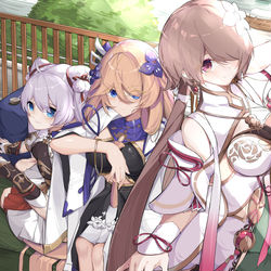This is a pixiv picture whose title is 《国记茶会》.